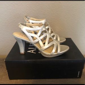 Naturalizer Silver Dayna Sandal Heels